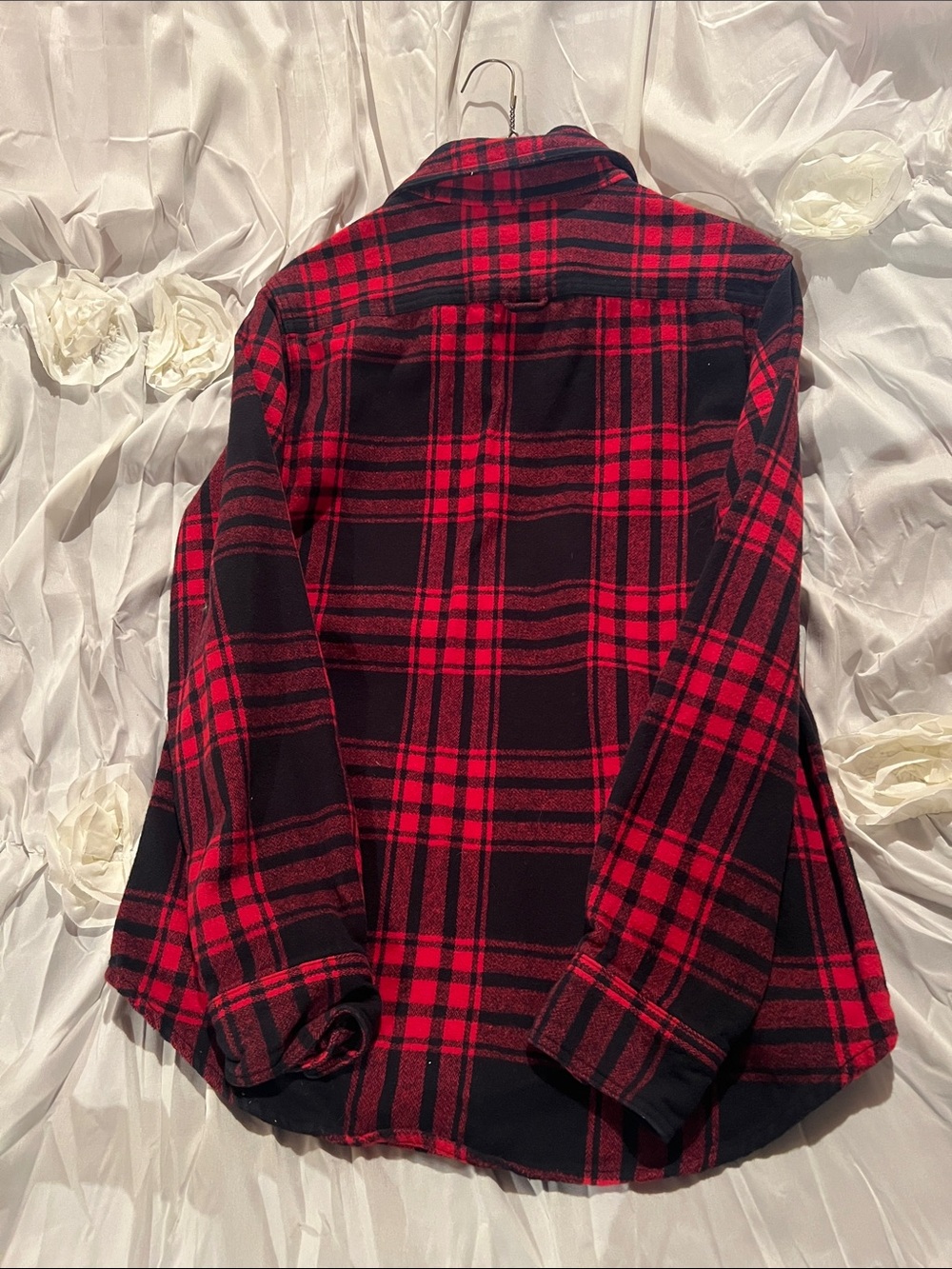Denim & Flower Red and Black Plaid Flannel Button-Up Shirt - Picture 3 of 4